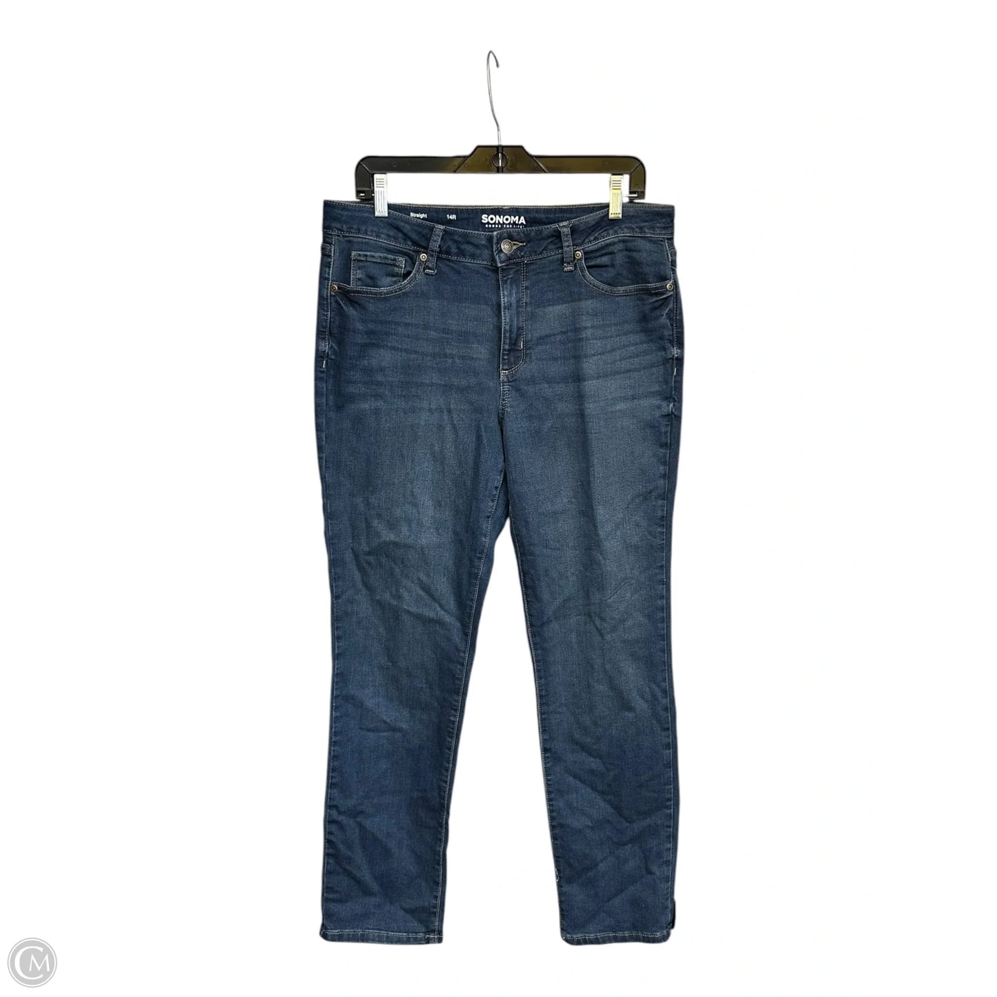 Jeans Straight By Sonoma In Blue Denim, Size: 14