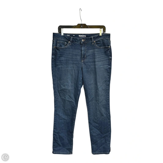 Jeans Straight By Sonoma In Blue Denim, Size: 14
