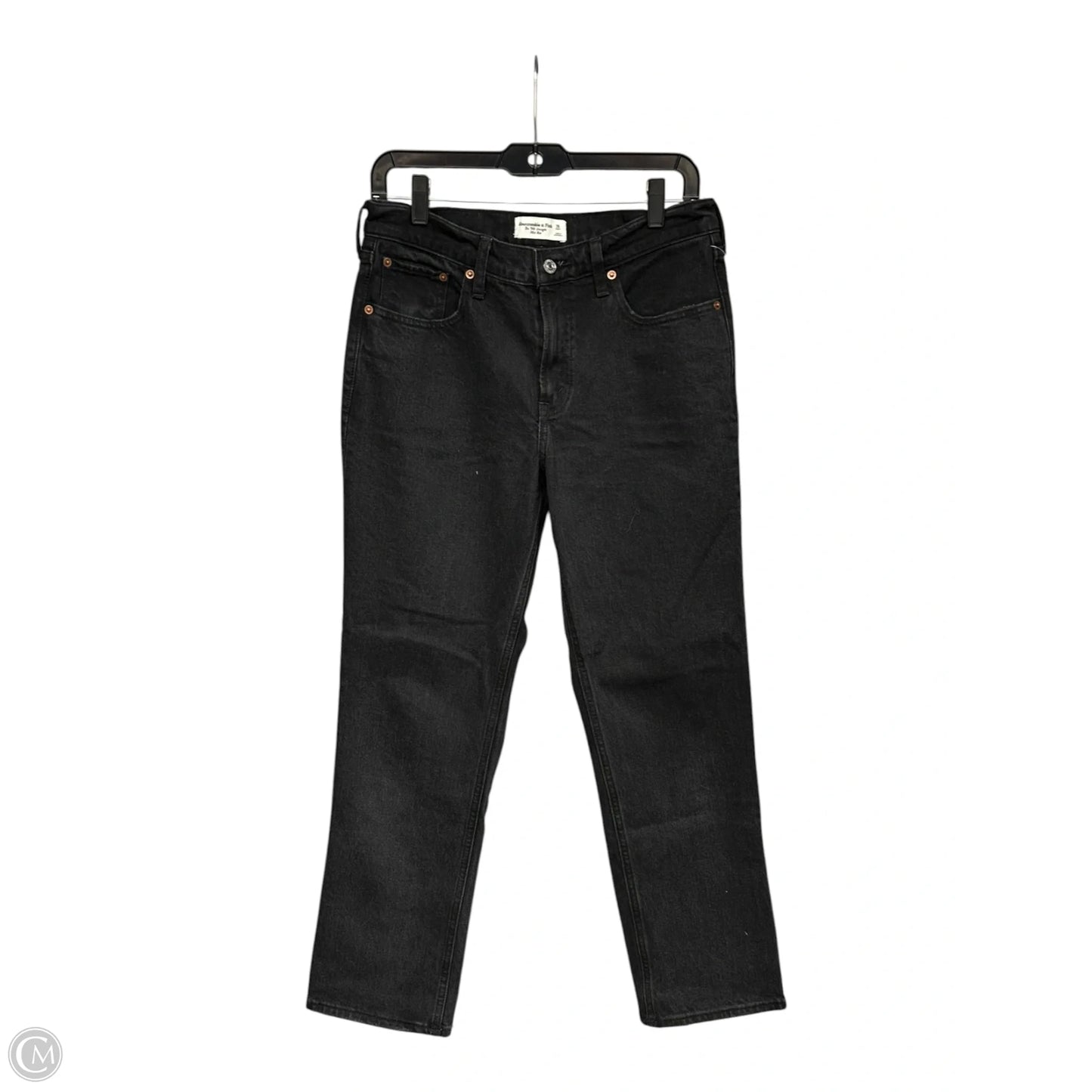 Jeans Straight By Abercrombie And Fitch In Black, Size: 6p