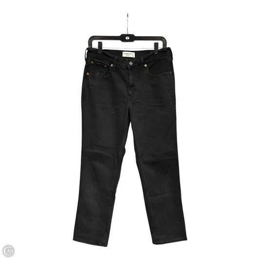 Jeans Straight By Abercrombie And Fitch In Black, Size: 6p
