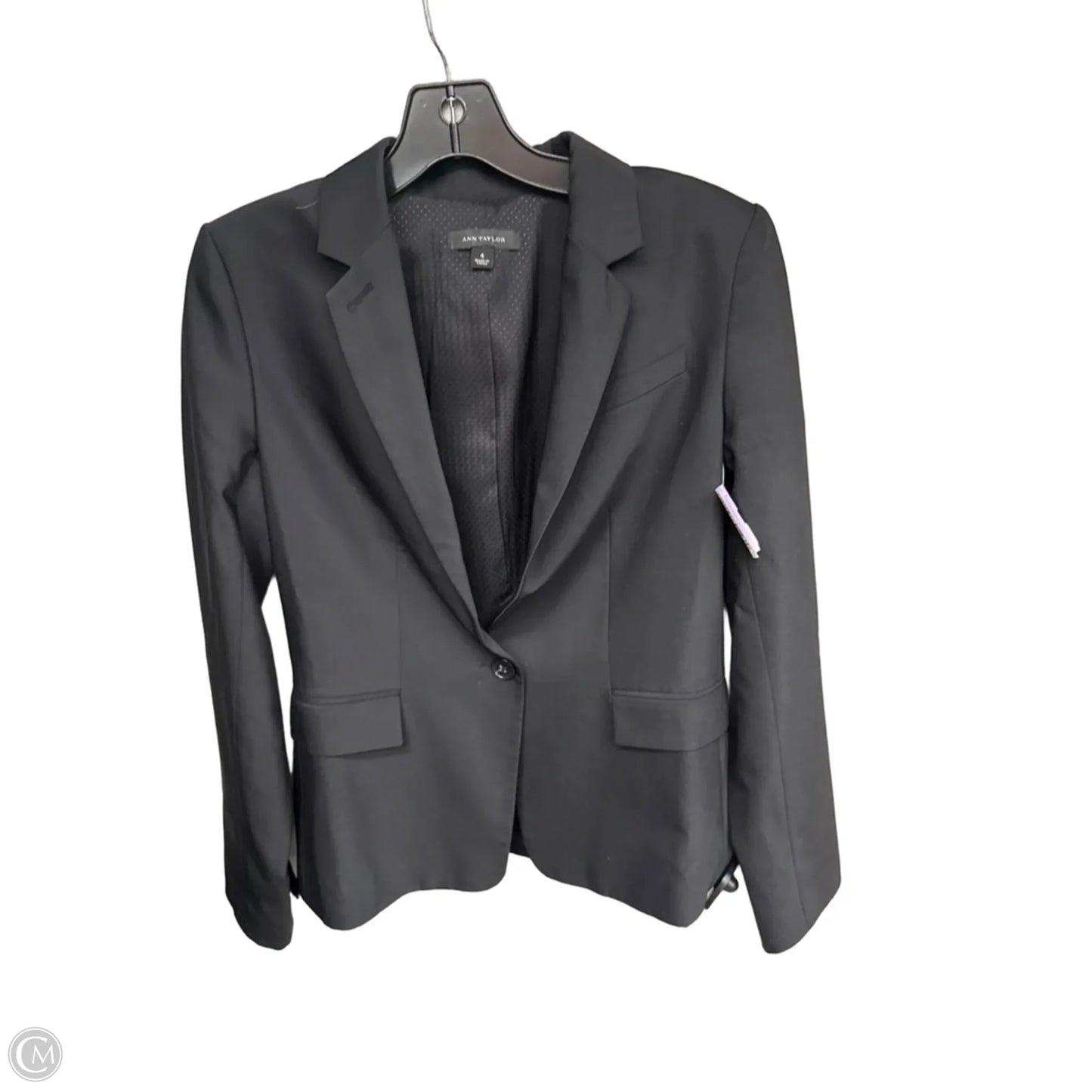 Blazer By Ann Taylor In Black, Size: 4