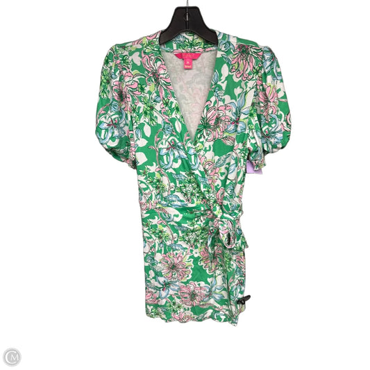 Dress Casual Short By Lilly Pulitzer In Green & White, Size: M