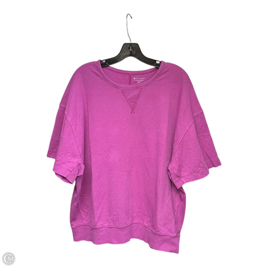 Top Short Sleeve By Athleta In Purple, Size: M