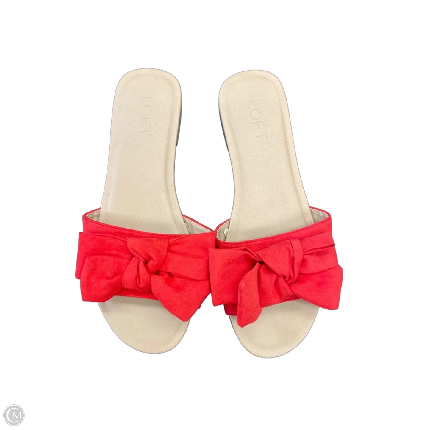 Sandals Flats By Loft In Red, Size: 10