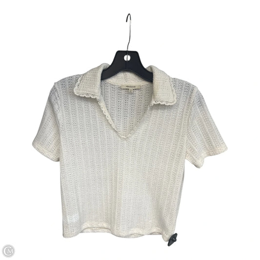 Top Short Sleeve By Madewell In Cream, Size: Xxs