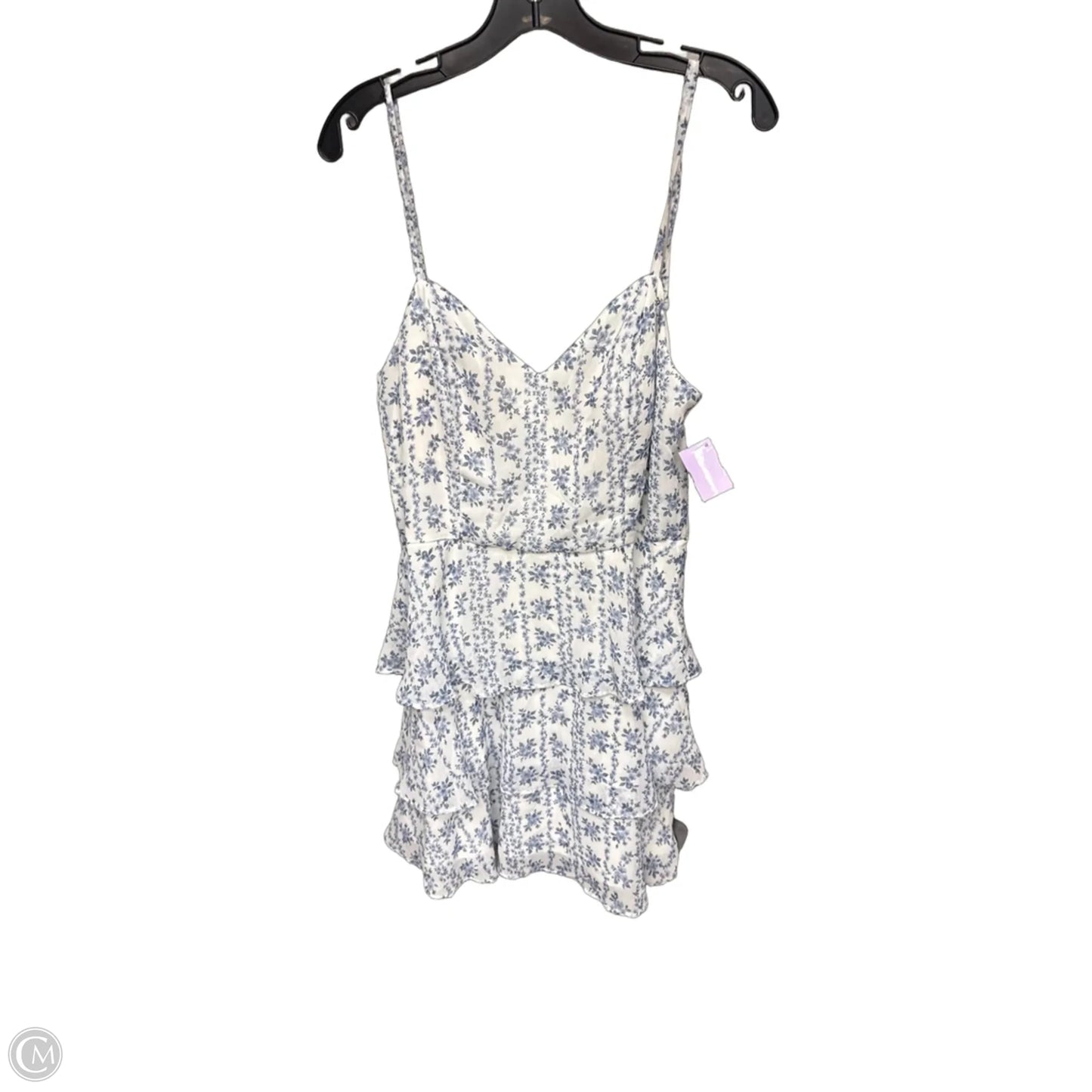 Dress Casual Short By Clothes Mentor In Blue & White, Size: L