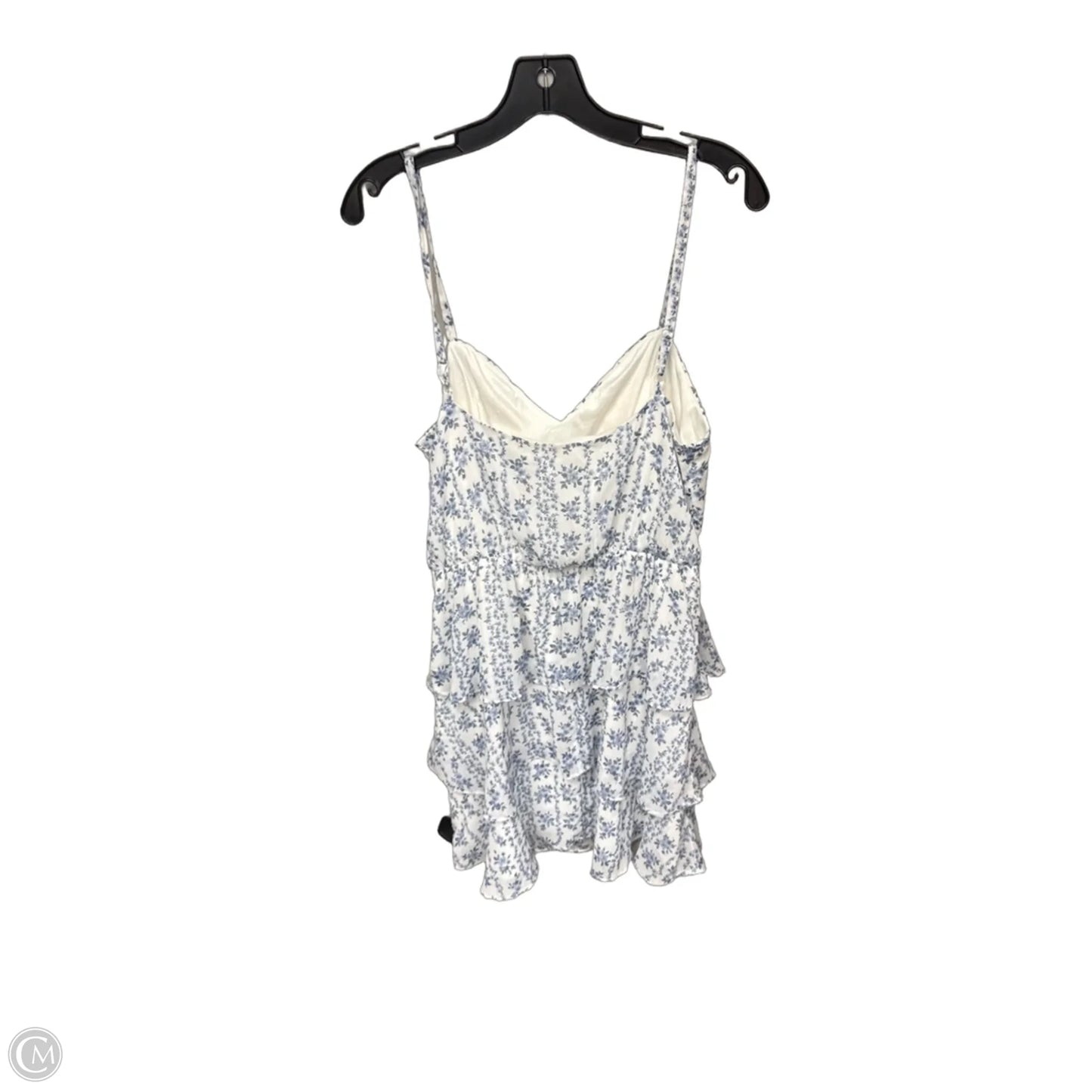 Dress Casual Short By Clothes Mentor In Blue & White, Size: L