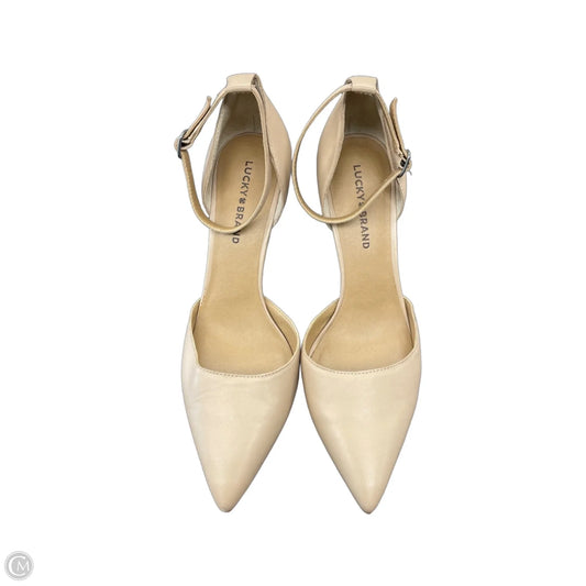 Shoes Heels Stiletto By Lucky Brand In Tan, Size: 9.5