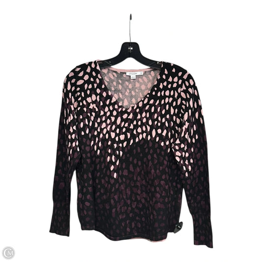 Top Long Sleeve By Chicos In Black & Purple, Size: S