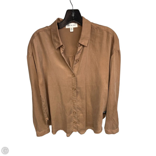 Top Long Sleeve By Cloth & Stone In Camouflage Print, Size: S