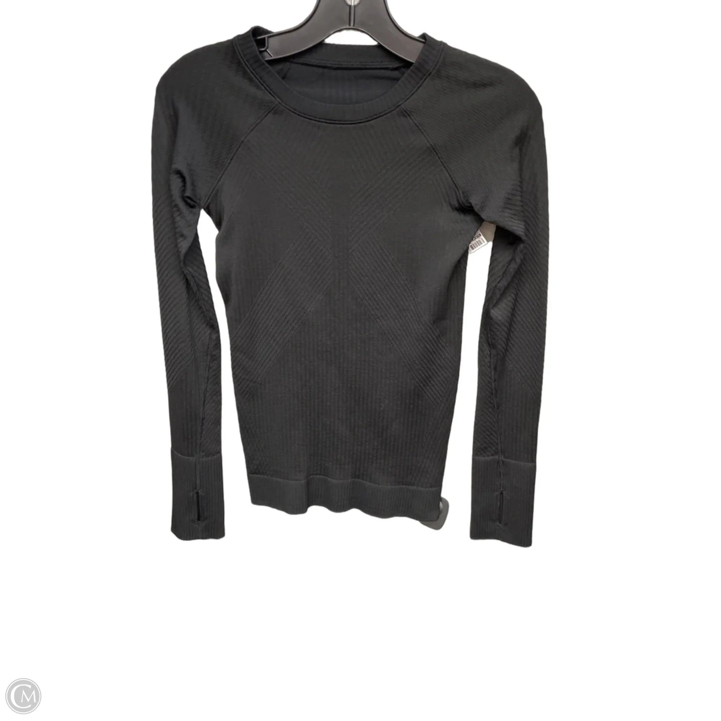 Athletic Top Long Sleeve Crewneck By Lululemon In Black, Size: Xs