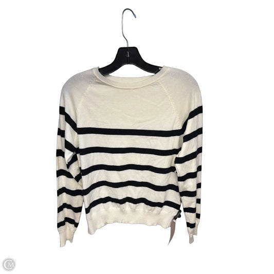Top Long Sleeve By Emery Rose In Black & Cream, Size: M