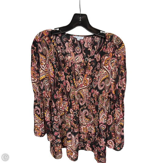 Top Long Sleeve By Clothes Mentor In Paisley Print, Size: L
