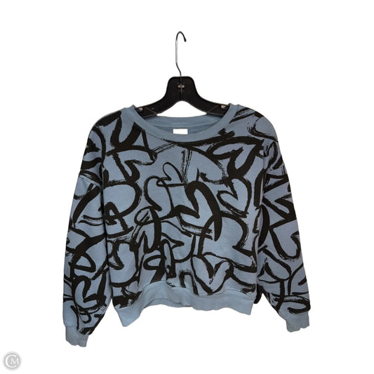 Sweatshirt Crewneck By Maeve In Black & Blue, Size: Xs