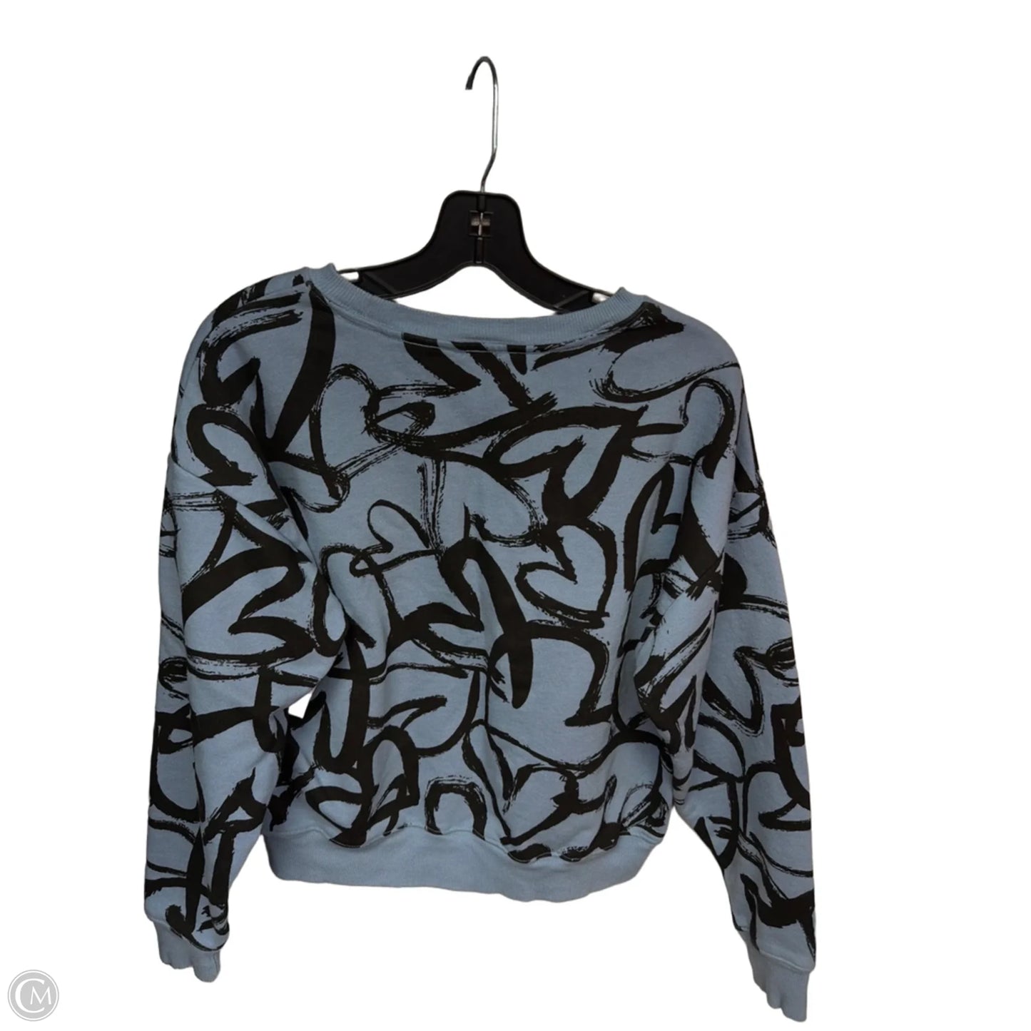 Sweatshirt Crewneck By Maeve In Black & Blue, Size: Xs