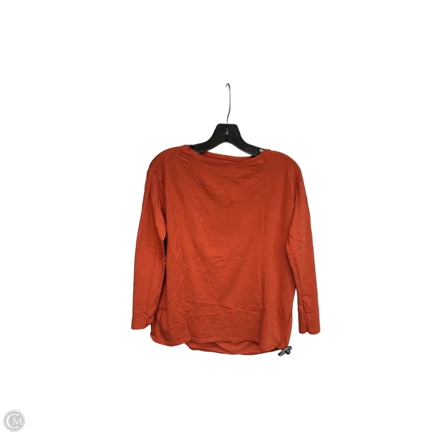Athletic Top Long Sleeve Crewneck By Lululemon In Orange, Size: S