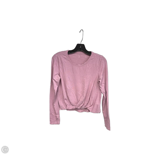 Athletic Top Long Sleeve Crewneck By Lululemon In Pink, Size: S