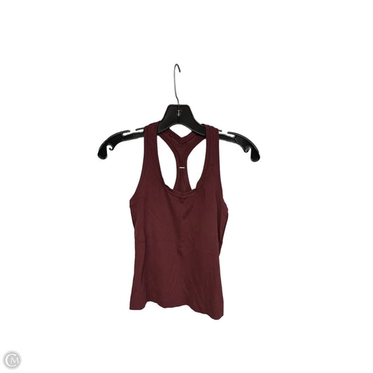 Athletic Tank Top By Lululemon In Maroon, Size: S