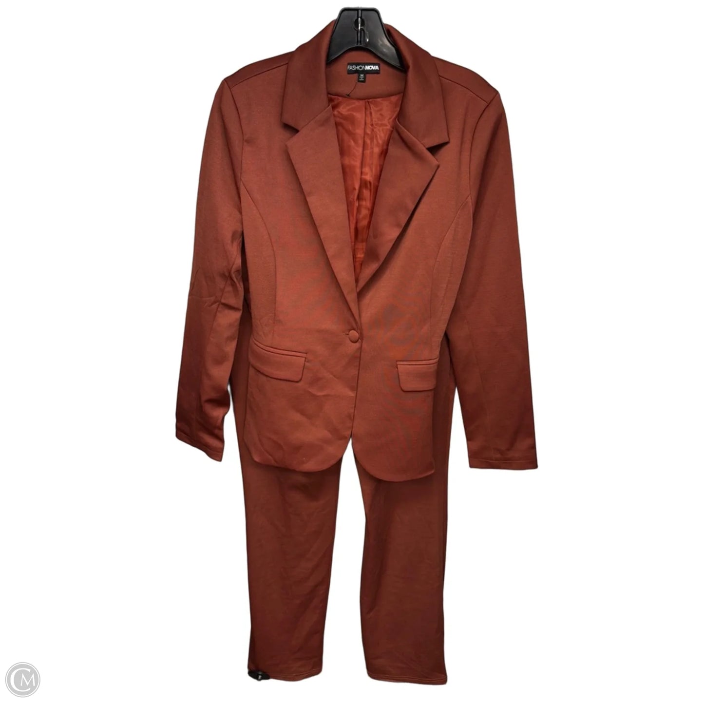 Pants Set 2pc By Fashion Nova In Orange, Size: M