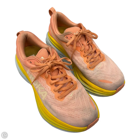Shoes Athletic By Hoka In Orange, Size: 9
