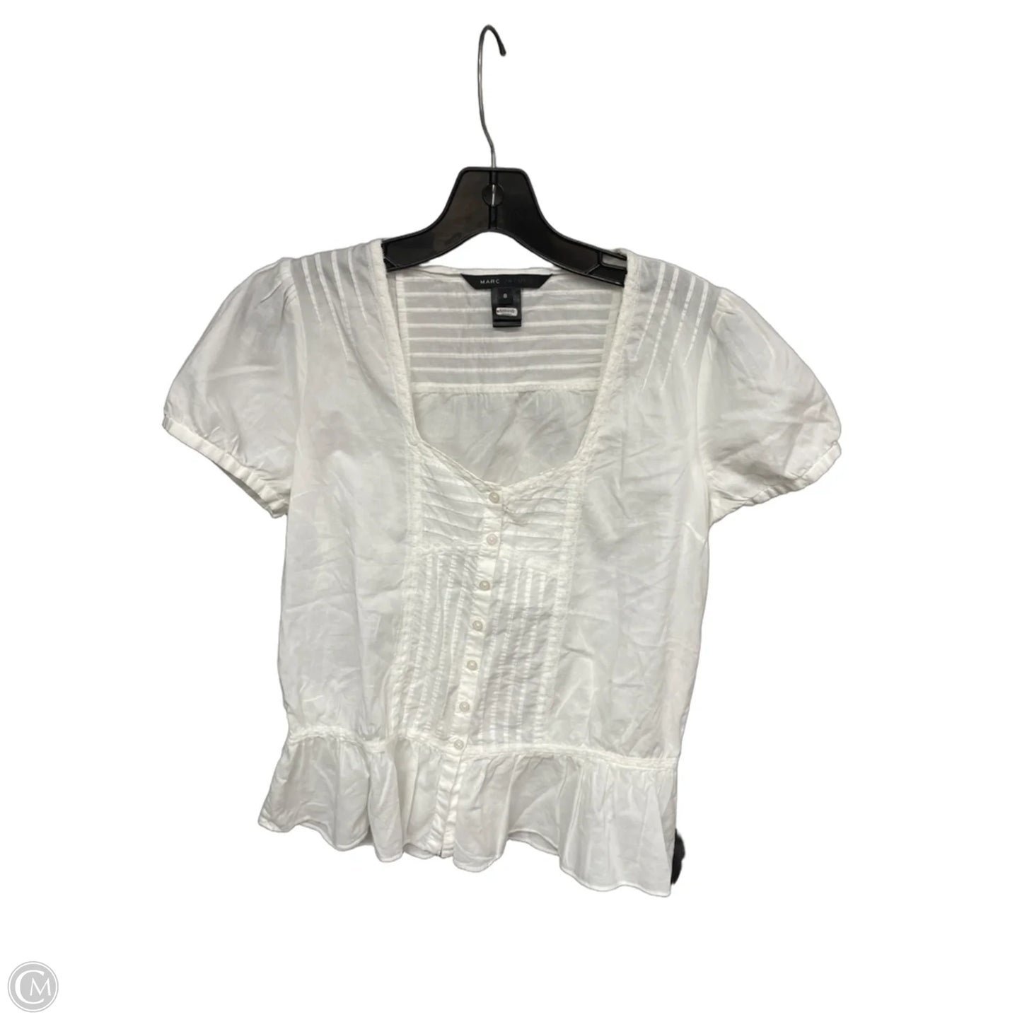 Top Short Sleeve Luxury Designer By Marc Jacobs In White, Size: 8