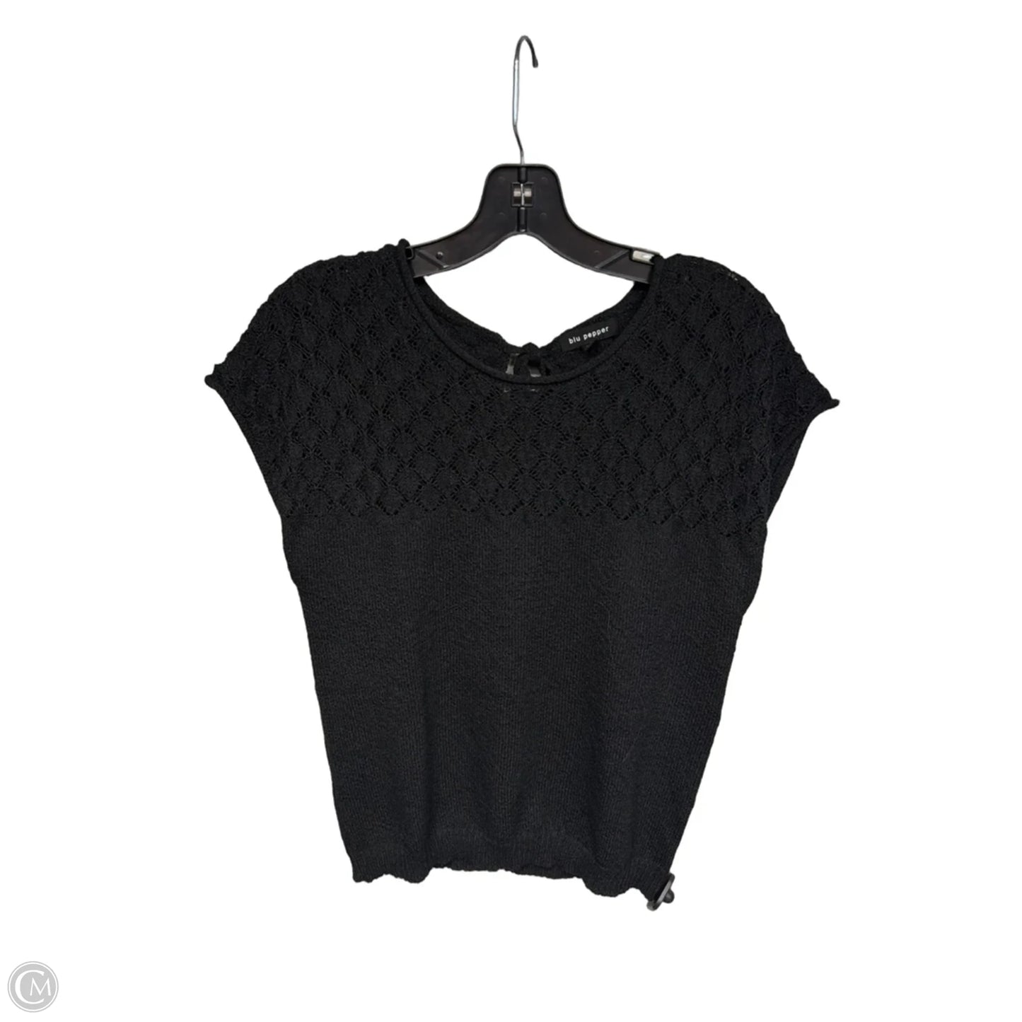 Top Short Sleeve By Clothes Mentor In Black, Size: M