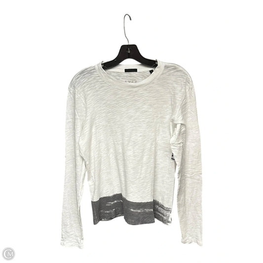 Top Long Sleeve By Atm In White, Size: S