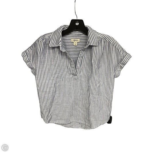 Top Short Sleeve By Style And Company In Blue & White, Size: Sp