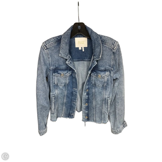 Jacket Denim By Paige In Silver, Size: S