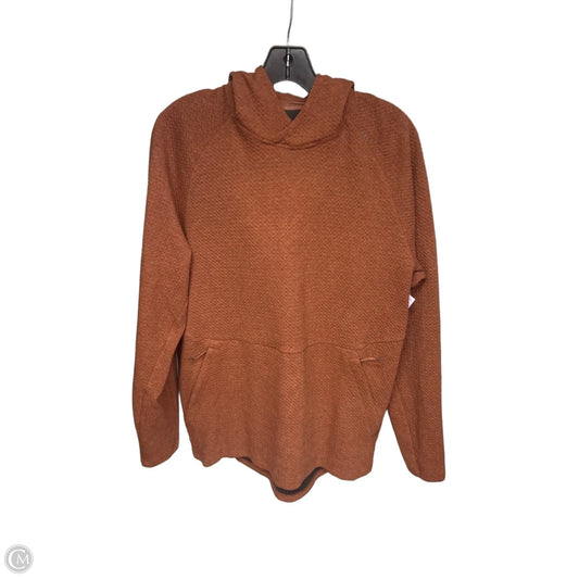 Athletic Sweatshirt Hoodie By Lululemon In Orange, Size: M