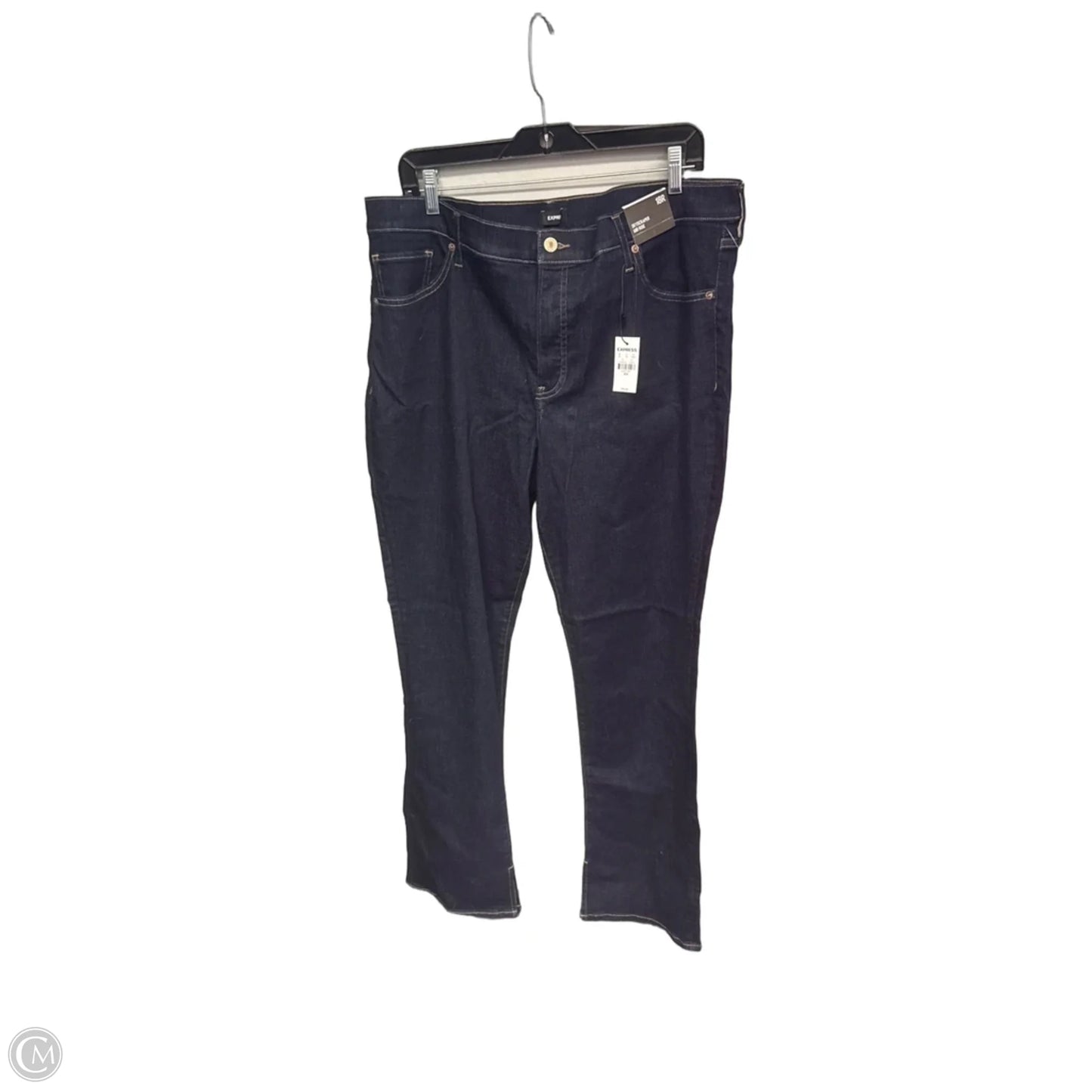 Jeans Boot Cut By Express In Blue Denim, Size: 18