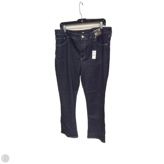 Jeans Boot Cut By Express In Blue Denim, Size: 18