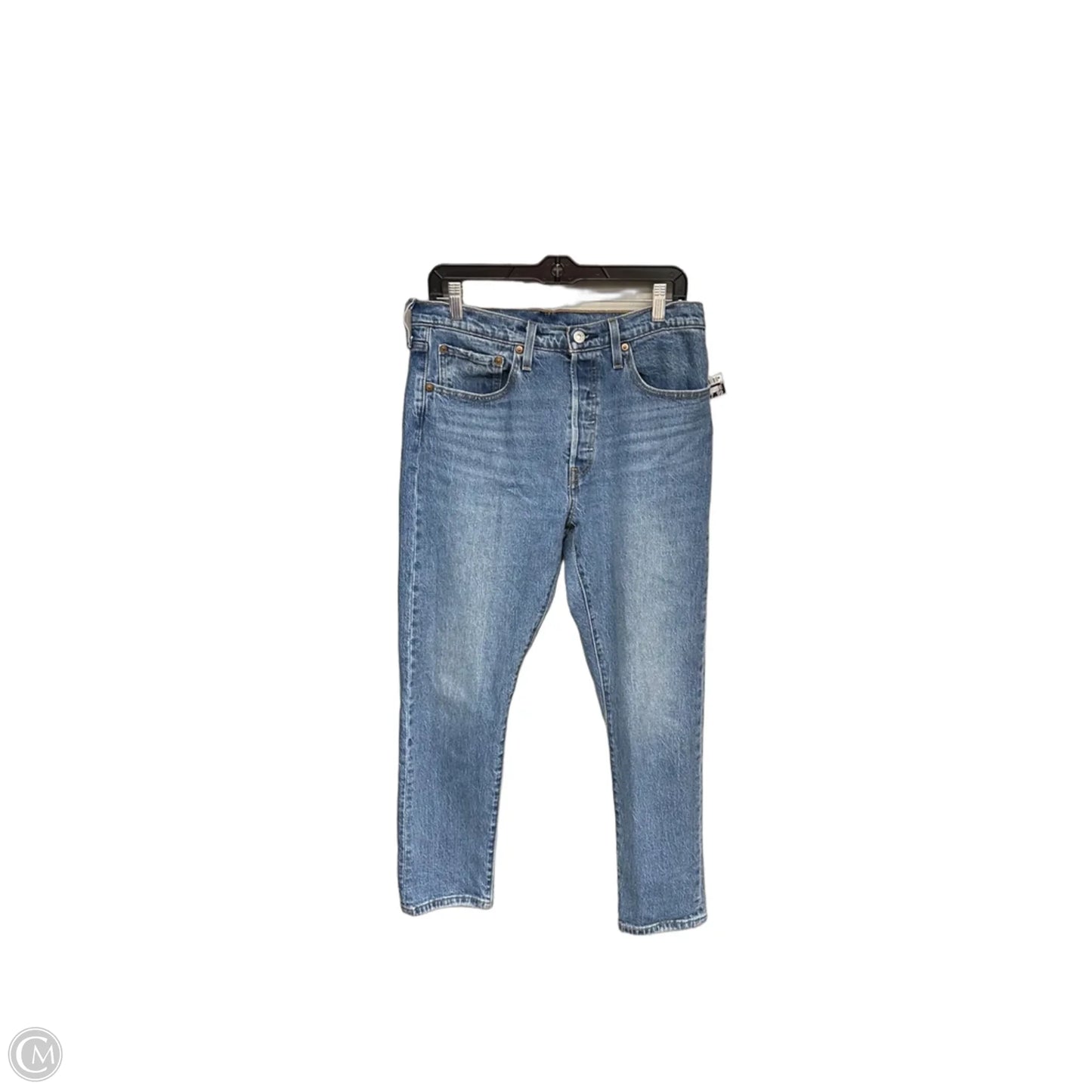 Jeans Straight By Levis In Blue Denim, Size: 10