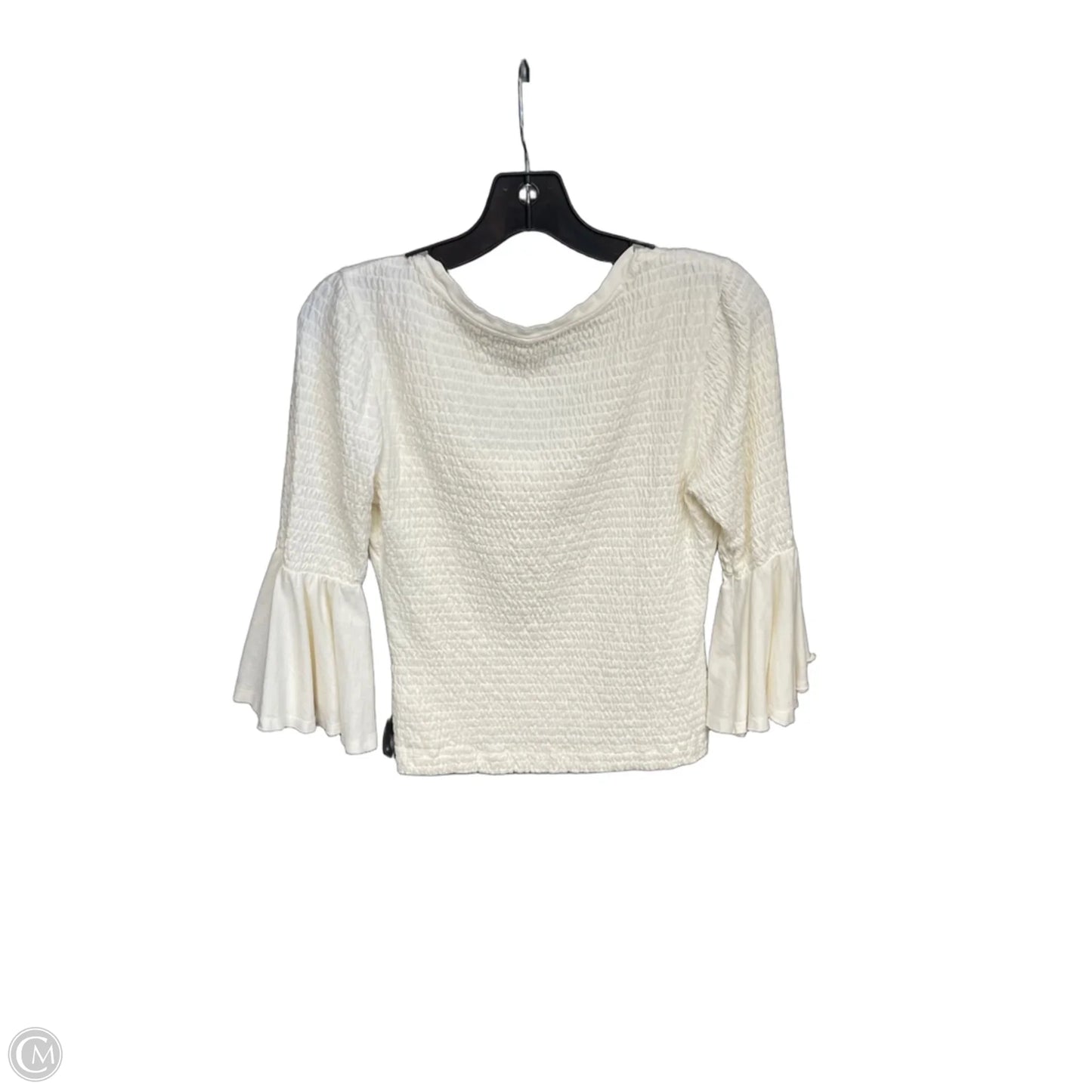 Top 3/4 Sleeve By Anthropologie In Cream, Size: S