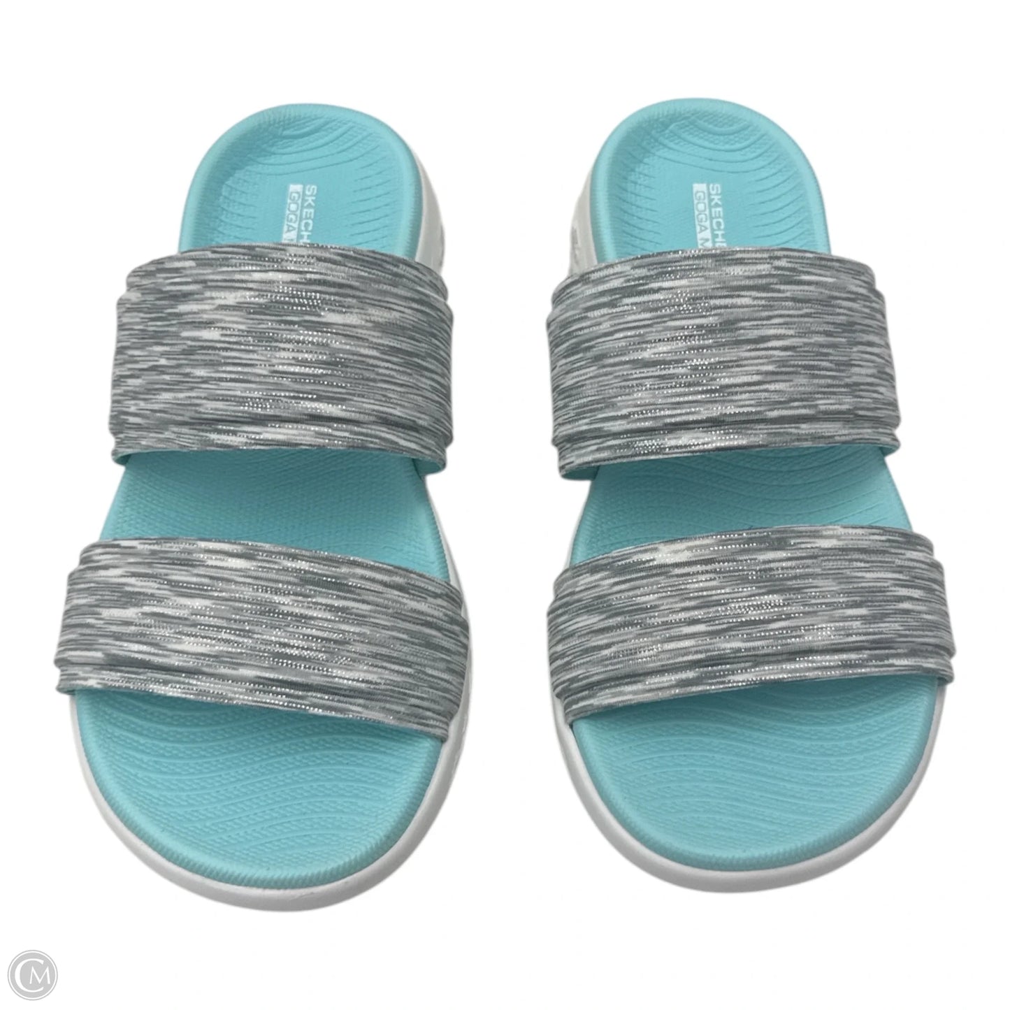 Sandals Flats By Skechers In Grey & White, Size: 7