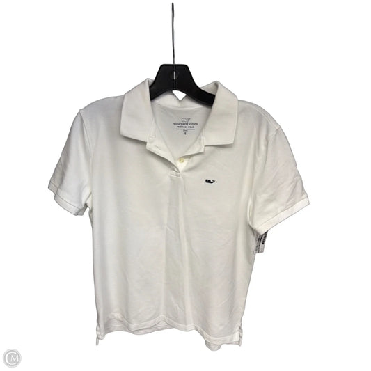 Athletic Top Short Sleeve By Vineyard Vines In White, Size: S
