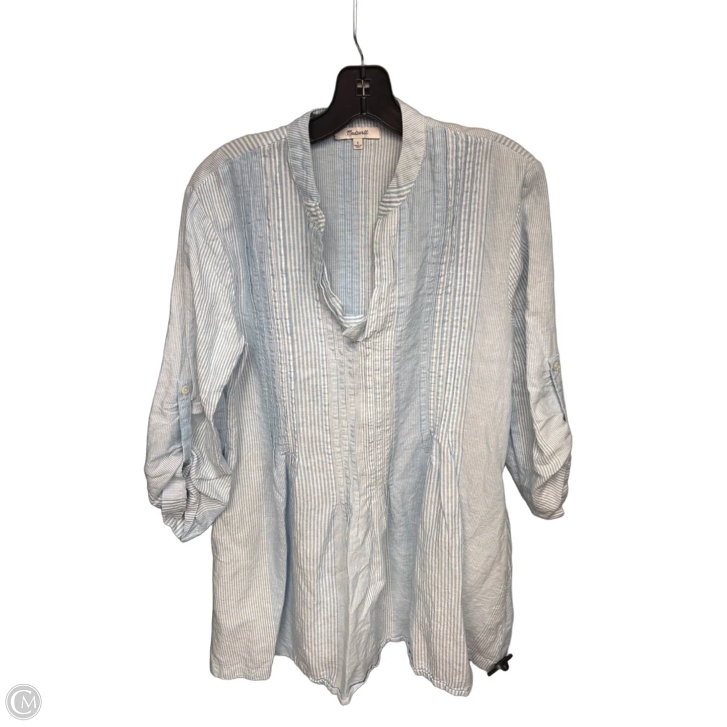 Dress Casual Short By Madewell In Blue & White, Size: S