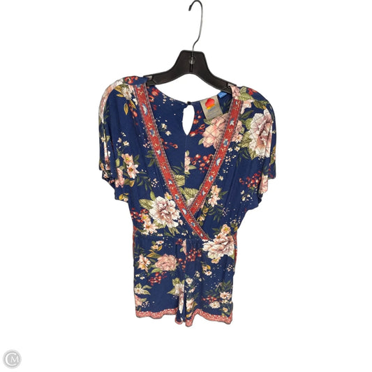 Romper By Farm Rio In Floral Print, Size: S