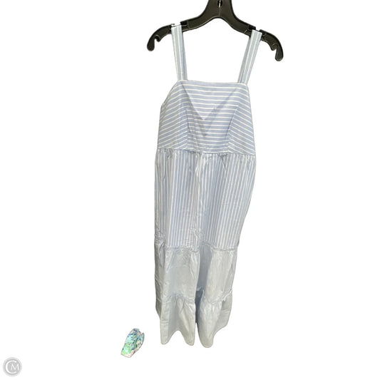 Dress Casual Maxi By Crown And Ivy In Blue & White, Size: M