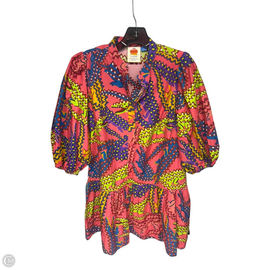 Dress Casual Short By Farm Rio In Pink & Purple, Size: Xs