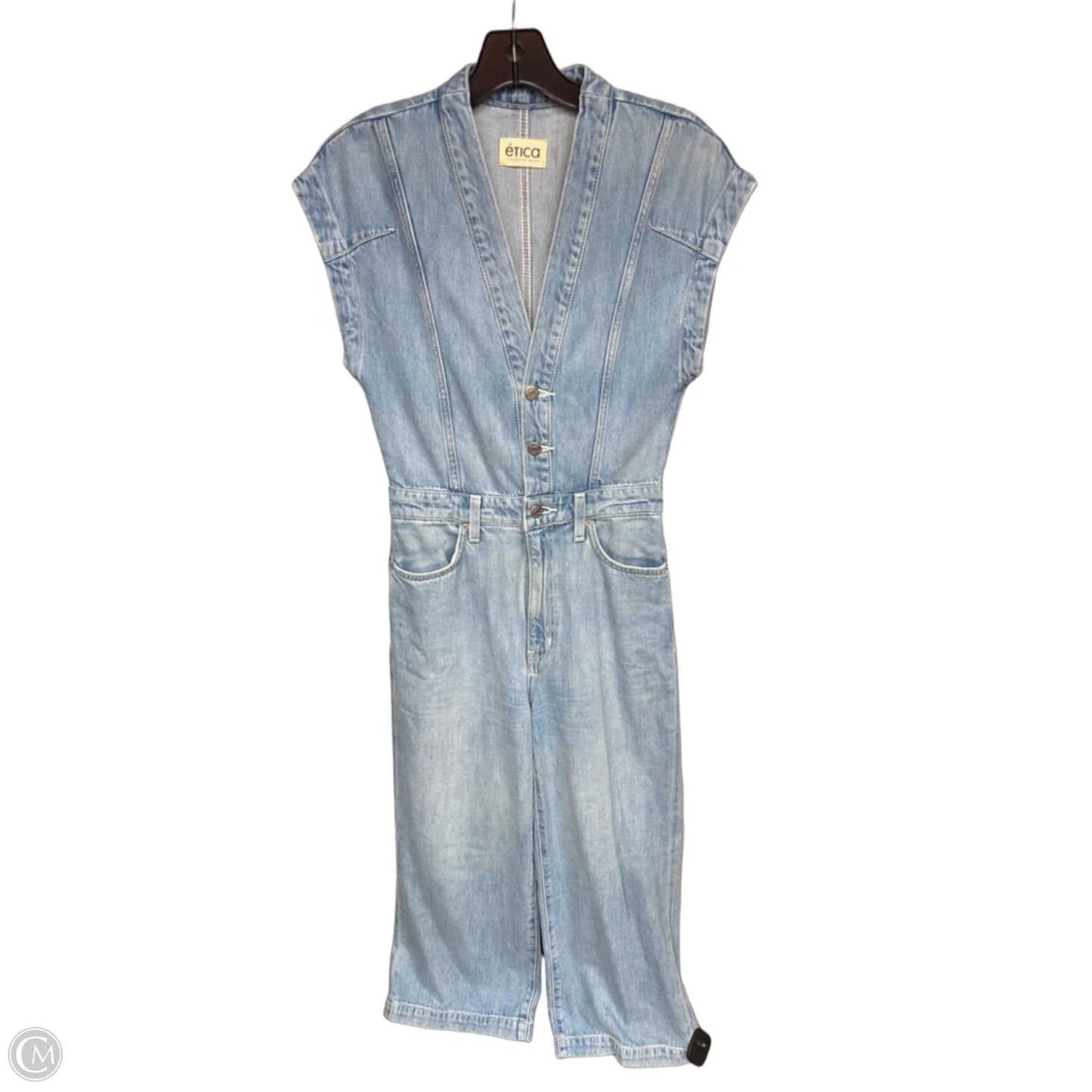 Jumpsuit By Etica In Blue Denim, Size: Xs