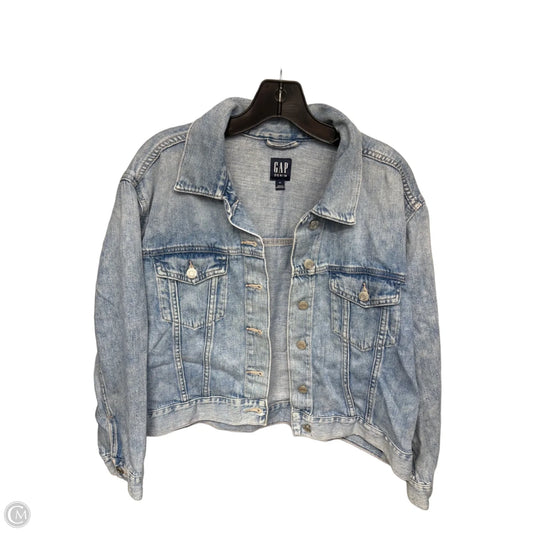 Jacket Denim By Gap In Blue Denim, Size: Xl