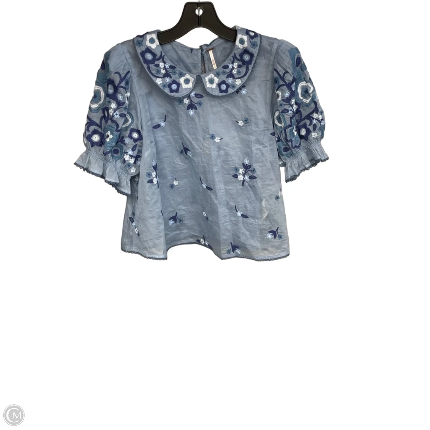 Top Short Sleeve By Free People In Blue, Size: S