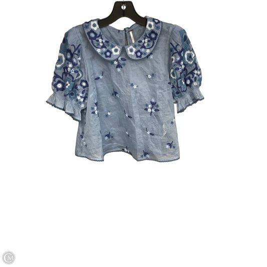 Top Short Sleeve By Free People In Blue, Size: S