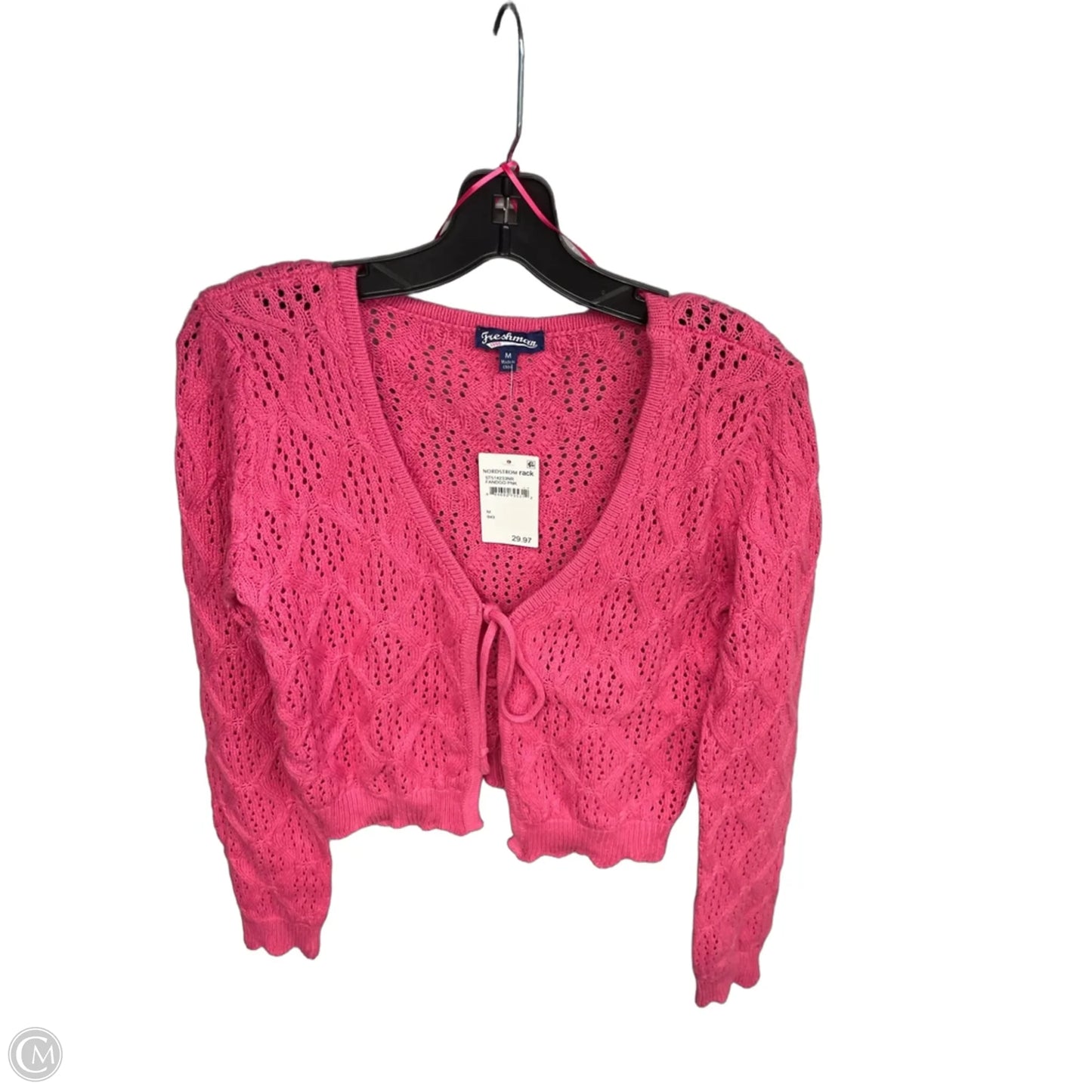 Cardigan By Freshman In Pink, Size: M
