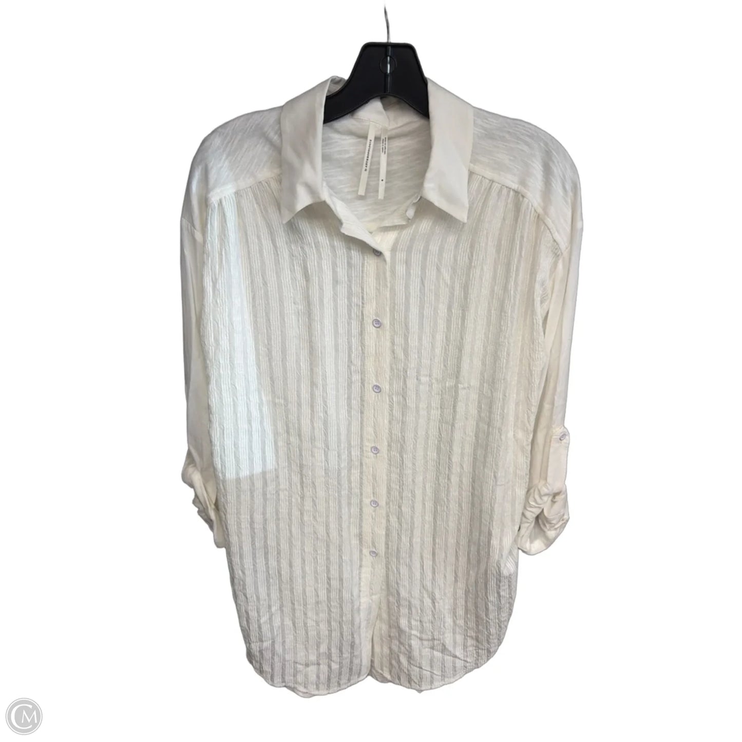 Top Long Sleeve By Anthropologie In White, Size: S