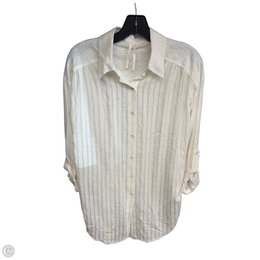 Top Long Sleeve By Anthropologie In White, Size: S