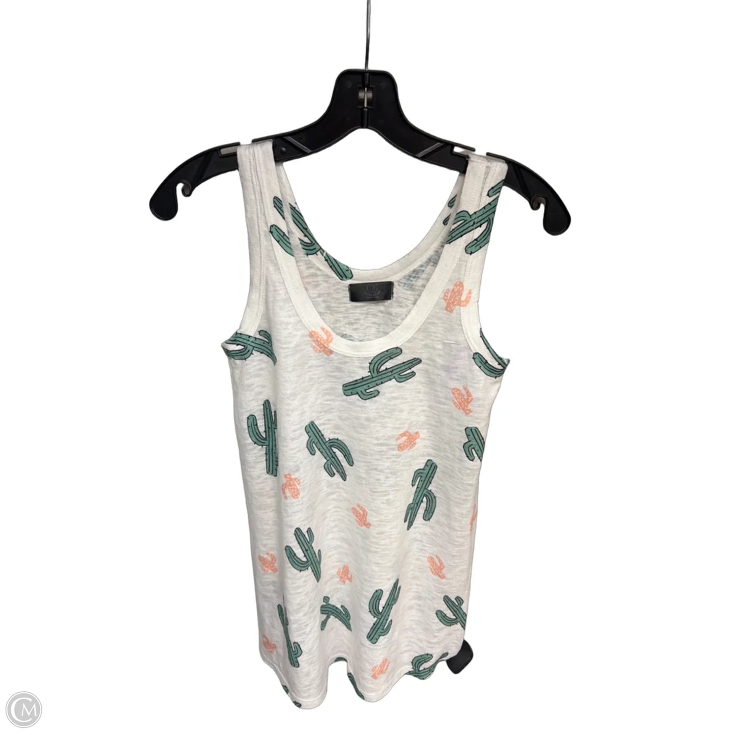 Top Sleeveless By Clothes Mentor In Green & White, Size: S
