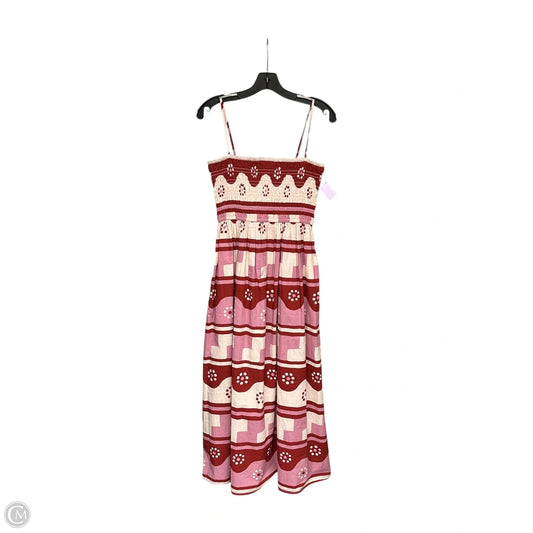 Dress Casual Maxi By Madewell In Pink & Red, Size: M