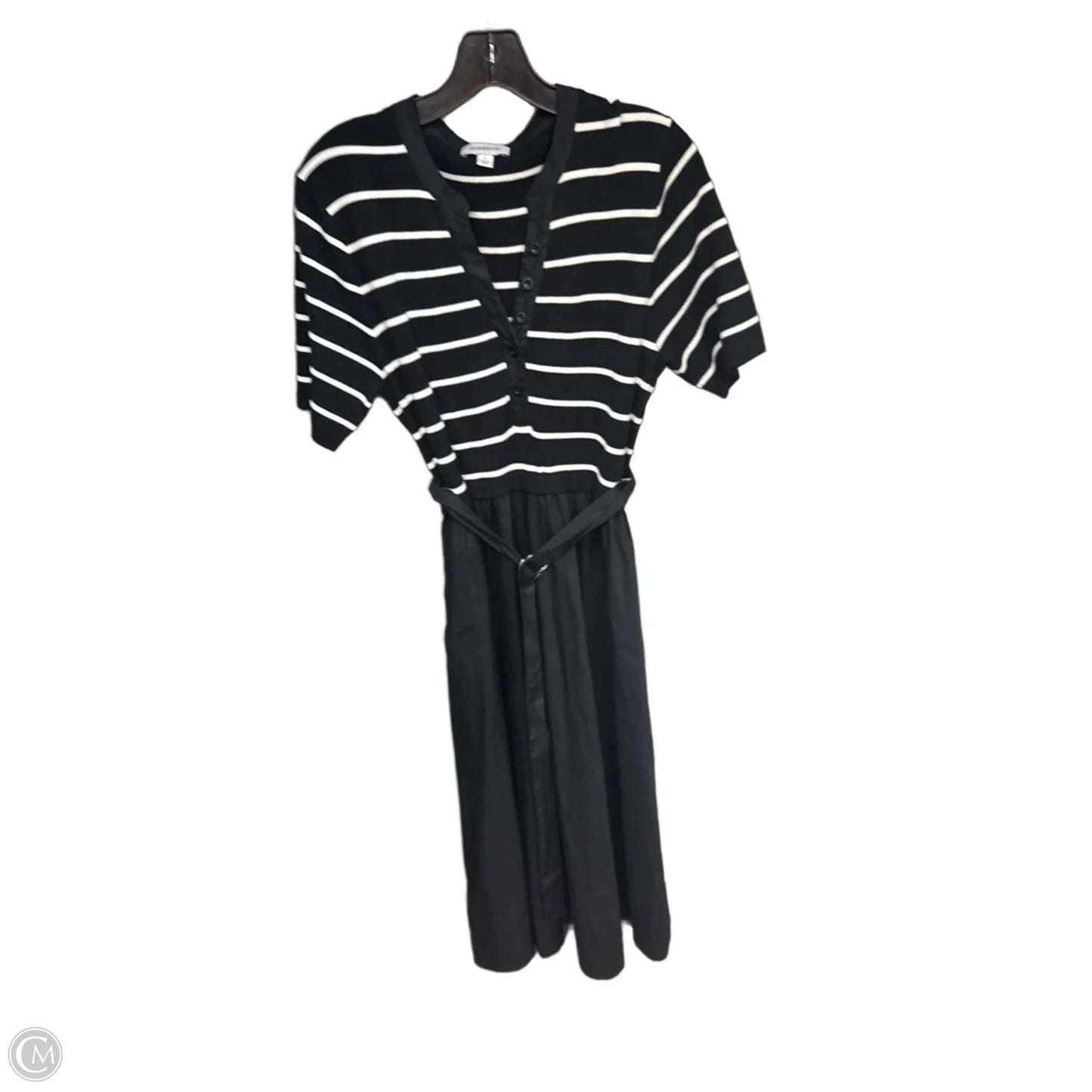 Dress Casual Maxi By Evereve In Black & White, Size: 0